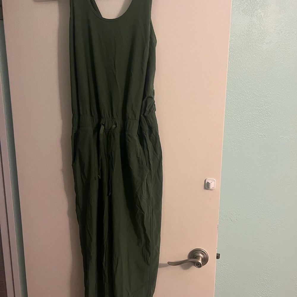 Patagonia Green Maxi Sundress with Scoop Neck